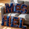 New York Knicks NBA Plush Letter Pillows – “New York Forever” Iconic Fan Cave Decor