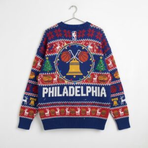 Philadelphia 76ers Ugly Christmas Sweater – “Trust The Process” NBA Holiday Edition