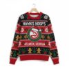Atlanta Hawks Ugly Christmas Sweater – Hawks Hoops Gingerbread Jumper NBA