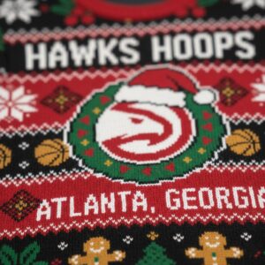 Atlanta Hawks Ugly Christmas Sweater – Hawks Hoops Gingerbread Jumper NBA