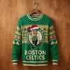 Boston Celtics Ugly Christmas Sweater – Lucky The Leprechaun Holiday Knit Green Shamrock Fan Apparel NBA