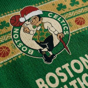 Boston Celtics Ugly Christmas Sweater – Lucky The Leprechaun Holiday Knit Green Shamrock Fan Apparel NBA