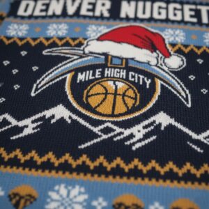 Denver Nuggets Ugly Christmas Sweater – Mile High City Mountain Knit Snowflake Fan Gear NBA