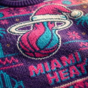 Miami Heat Ugly Christmas Sweater – NBA Vice City Neon Holiday Exclusive Edition