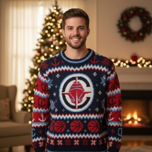 LA Clippers Ugly Christmas Sweater – Nautical Anchor Christmas NBA Exclusive Apparel