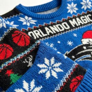 Orlando Magic Ugly Christmas Sweater – Merry Christmas Star & Deer For Real NBA Fans