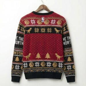 Toronto Raptors Ugly Christmas Sweater – “We The North” 2025 NBA Dinosaur Limited Edition