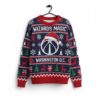 Washington Wizards Ugly Christmas Sweater – NBA Wizards Magic D.C. Holiday Knit Reindeer Fan Apparel