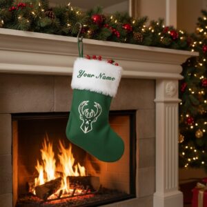 Milwaukee Bucks Christmas Stocking 2025 – Custom NBA Holiday Gift for Fans