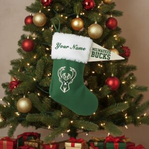 Milwaukee Bucks Christmas Stocking 2025 – Custom NBA Holiday Gift for Fans