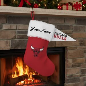 Chicago Bulls 2025 NBA Christmas Stocking – Personalized Red & Black Holiday Sock
