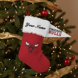 Chicago Bulls 2025 NBA Christmas Stocking – Personalized Red & Black Holiday Sock