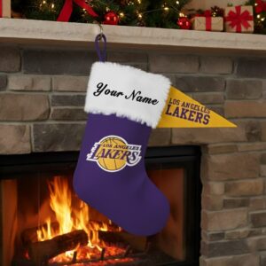 Los Angeles Lakers 2025 NBA Christmas Stocking – Personalized Purple & Gold Holiday Sock