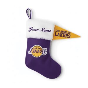 Los Angeles Lakers 2025 NBA Christmas Stocking – Personalized Purple & Gold Holiday Sock