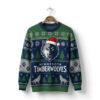Minnesota Timberwolves Ugly Christmas Sweater – Howling Wolf Green & Blue Winter Theme Fan Gear NBA