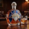 New York Knicks Whiskey Decanter - NBA Basketball Design Cityscape Glass Bottle