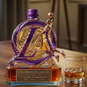 Los Angeles Lakers Whiskey Bottle - NBA 3D Dunking Player Tribute Decanter