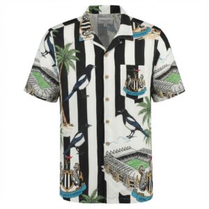 Newcastle United Hawaiian Shirt - St. James' Park Magpies Retro Fanwear