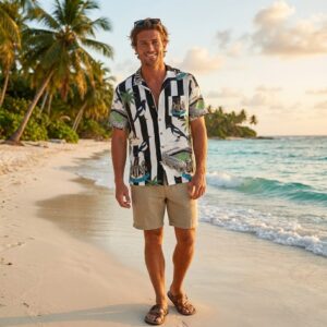 Newcastle United Hawaiian Shirt - St. James' Park Magpies Retro Fanwear