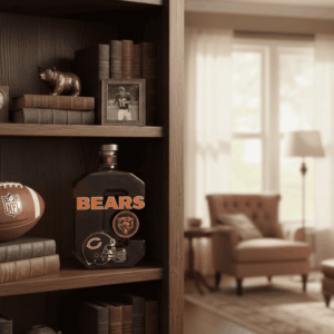 Chicago Bears Whiskey Decanter Set - Custom C-Shape NFL Fan Collectible