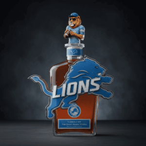 Detroit Lions Whiskey Bottle - NFL Football Fan Collectible Decanter