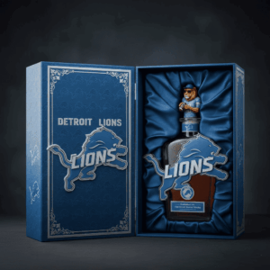 Detroit Lions Whiskey Bottle - NFL Football Fan Collectible Decanter
