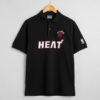 Miami Heat NBA Polo Shirt - Black Embroidered Official Licensed Fan Gear