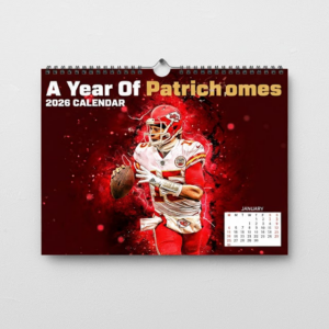 Patrick Mahomes 2026 Wall Calendar - NFL Kansas City Chiefs Football Monthly Planner
