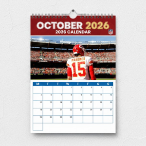 Patrick Mahomes 2026 Wall Calendar - NFL Kansas City Chiefs Football Monthly Planner