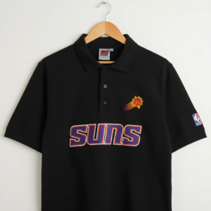 Phoenix Suns NBA Polo Shirt - Official Black Embroidered Fan Apparel
