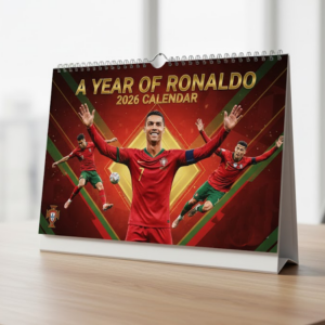 A Year Of Ronaldo 2026 Calendar - Portugal Football Legend Desk Planner