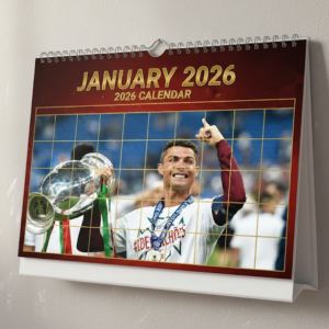 A Year Of Ronaldo 2026 Calendar - Portugal Football Legend Desk Planner