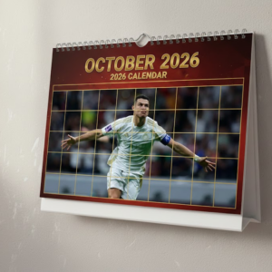 A Year Of Ronaldo 2026 Calendar - Portugal Football Legend Desk Planner