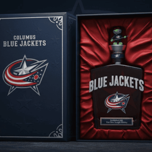 Columbus Blue Jackets Whiskey Bottle - Stinger Mascot Topper NHL Hockey Collectible