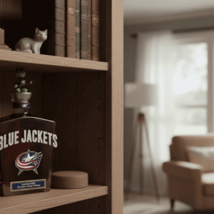 Columbus Blue Jackets Whiskey Bottle - Stinger Mascot Topper NHL Hockey Collectible