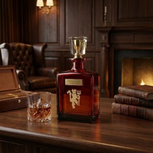Manchester United Heritage Decanter - Red Devil Trophy Stopper Glass
