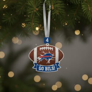 Buffalo Bills Christmas Ornaments - 5-Piece NFL Football Fan Gift Set