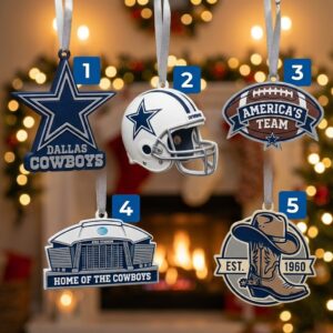 Dallas Cowboys Christmas Ornaments - Official NFL Fan Collectible Tree Decorations Set