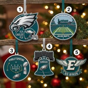 Philadelphia Eagles Christmas Ornaments - Premium Collectible NFL Football Fan Decor