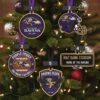 Baltimore Ravens Christmas Ornaments - NFL Football Team Laser Cut Wood Decor
