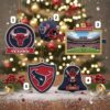 Houston Texans Christmas Ornaments - NFL Team 3D Logo Helmet Stadium Mascot Set