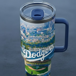 Los Angeles Dodgers Tumbler - City Stadium Design with Handle and Straw