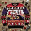 San Francisco 49ers Nightmare Before Christmas Sweater - Jack Skellington Ugly Holiday NFL Jumper