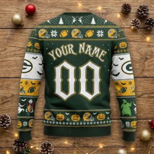 Green Bay Packers Nightmare Before Christmas Sweater - NFL Ugly Christmas Sweater