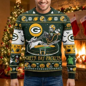 Green Bay Packers Nightmare Before Christmas Sweater - NFL Ugly Christmas Sweater