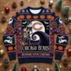 Chicago Bears Nightmare Before Christmas Sweater - NFL Jack Skellington and Sally Ugly Holiday Sweater