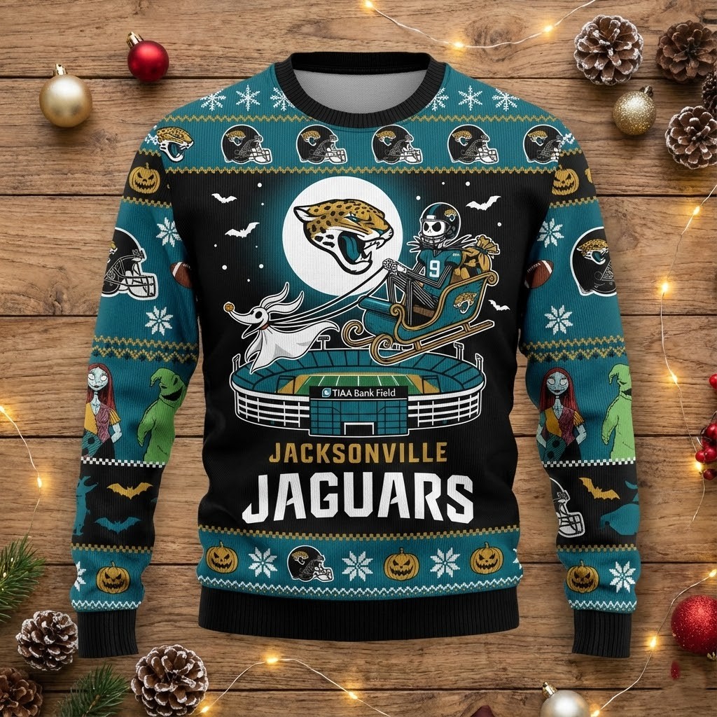 Jacksonville Jaguars Nightmare Before Christmas Sweater - NFL Jack