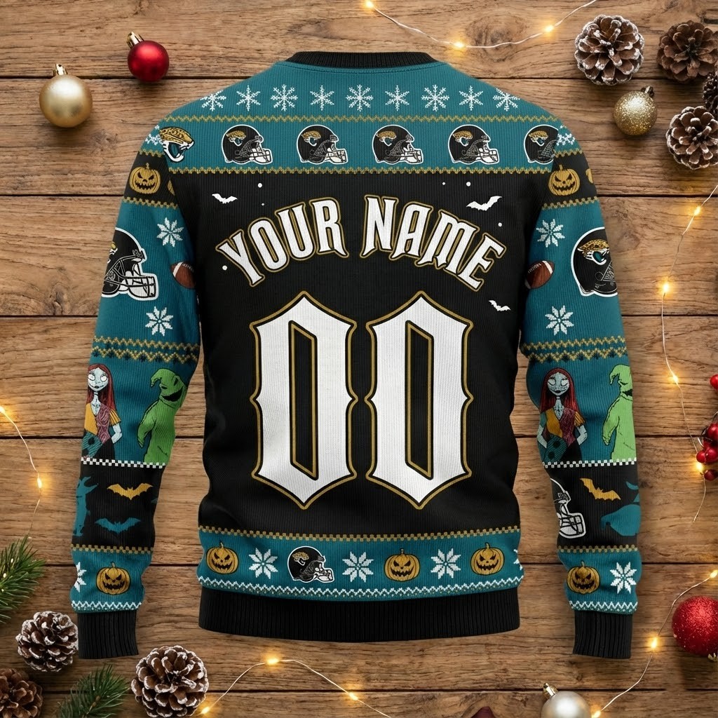 ゆきザウルス様オーダー Jacksonville Jaguars Nightmare Before Christmas Sweater - NFL Jack