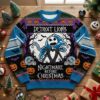 Detroit Lions Nightmare Before Christmas Sweater - NFL Jack Skellington Halloween Ugly Christmas Sweater
