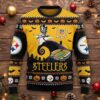 Pittsburgh Steelers Nightmare Before Christmas Halloween Sweater - Ugly Sweater Style NFL Fan Apparel